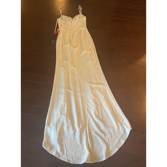 Mac Duggal Sweetheart Evening Gown 2 Rhinestone White Maxi Dress bridal xs 55706 - Picture 12 of 12